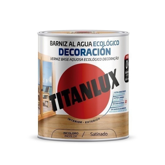 Barniz Madera Satinado 250 Ml Inc. Al Agua Ecologico Decoracion Int