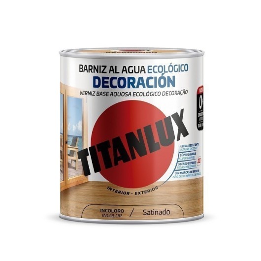 Barniz Madera Satinado 750 Ml Inc. Poliu. Ecologico Suelos Y Parque