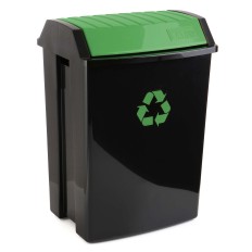 Contenedor Reciclaje 50 Lt 40X33,5X57,5 Pp Neg/Ver Tatay 1 Ud