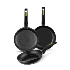 Sarten Cocina 18-22-26Cm   Ind Neg/Ver Monix 3 Pz