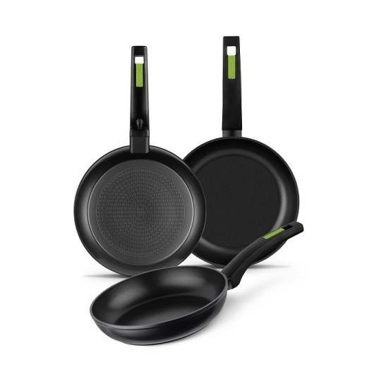 Sarten Cocina 18-22-26Cm   Ind Neg/Ver Monix 3 Pz