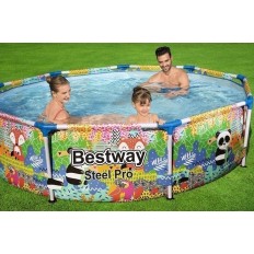 Piscina Pvc 274X66Cm Cart Bestway Poliester/Pvc Steel Pro A