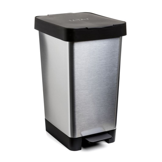 Cubo Reciclaje 25 Lt C/Pedal Pp Gris Tatay 1 Ud