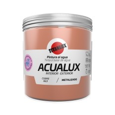 Pintura Manualidades Al Agua 250 Ml Cobre Satinado Metalalizado Acualux
