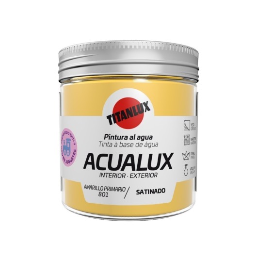 Pintura Manualidades Al Agua 75 Ml Ama/Pri Satinado Acualux Titan