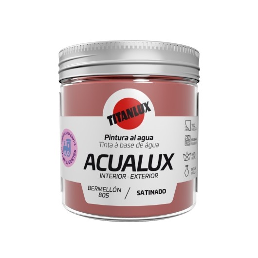 Pintura Manualidades Al Agua 75 Ml Berme. Satinado Acualux Titan