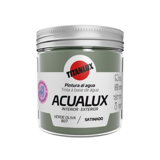 Pintura Manualidades Al Agua 75 Ml Ver/Ol Satinado Acualux Titan