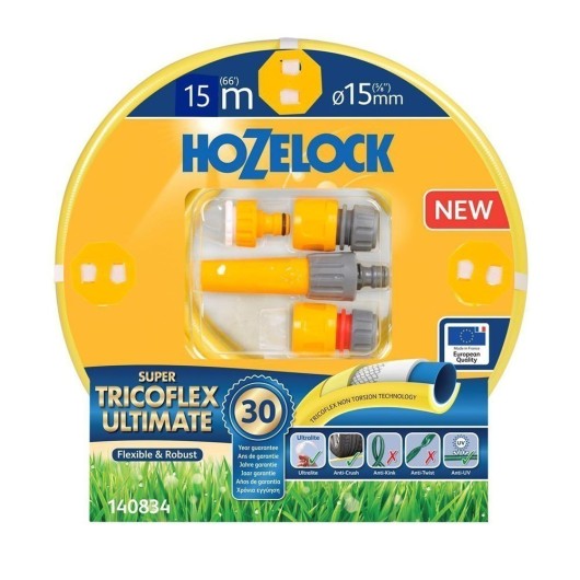 Lanza Riego 2 Conectores 15Mt Adap Jgo Pvc Ama Tricoflex Ult