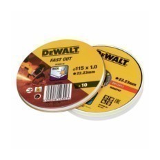 Disco Corte Inox 115X1,0X22,23Mm Fast Cut Dewalt 10 Pz