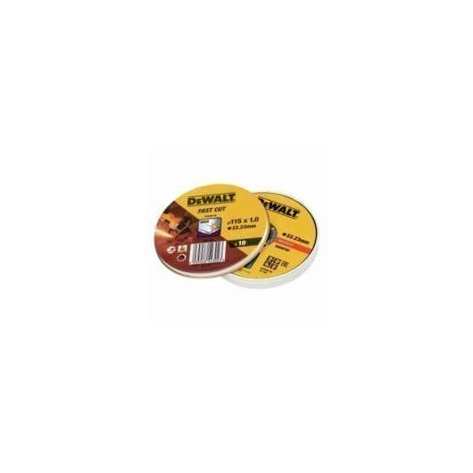 Disco Corte Inox 115X1,0X22,23Mm Fast Cut Dewalt 10 Pz