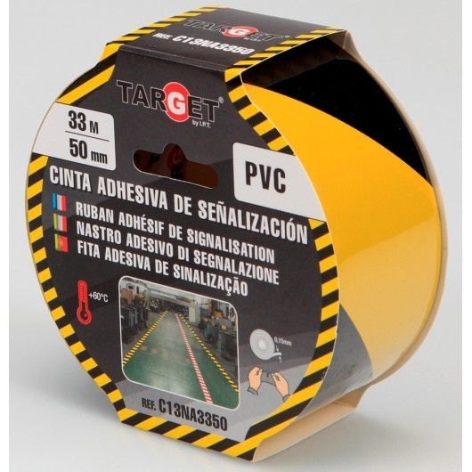 Cinta Adhesiva 50Mmx33Mt Sealizacion Pvc Ne/Am Target