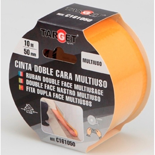 Cinta Adhesiva 50Mmx10Mt D/Cara Target Multiuso C161050