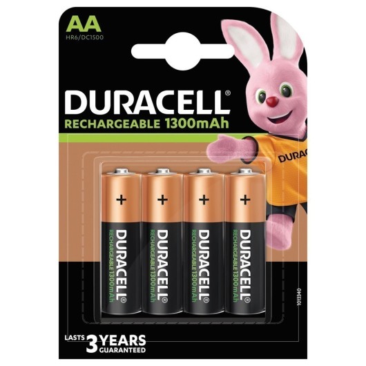 Pila Recargable Lr06 Aa 1300Mah Plus Duracell 4 Pz