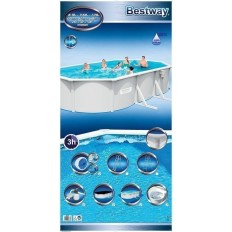 Piscina Chapa 610X360X120Cm Cart Bestway Poliester/Pvc Hydri