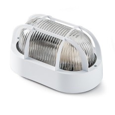 Aplique Iluminacion E27 60W Ip44 Ext Ov Rej/Plas Pvc Bl Famat