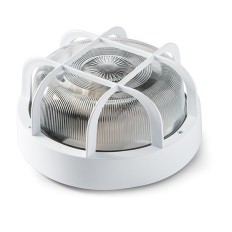 Aplique Iluminacion E27 100W Ip44 Ext Rdo Rej/Plas Pvc Bl Famat