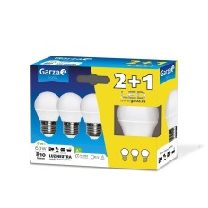 Lampara Esferica Led Garza E27 8W 810Lm 4000K 3 Pz