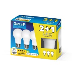 Lampara Estandar Led Garza E27 12W 1060Lm 3000K 3 Pz