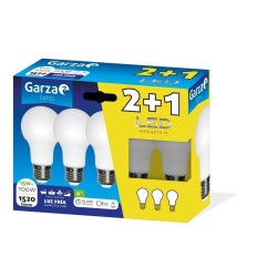 Lampara Estandar Led Garza E27 15W 1520Lm 6500K 3 Pz