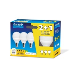 Lampara Esferica Led Garza E14 8W 810Lm 3000K 3 Pz