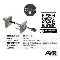 Cerradura Sobreponer 55Mm Mad Ayr Zamak Niq/Sat 103162 Cil./Cond.