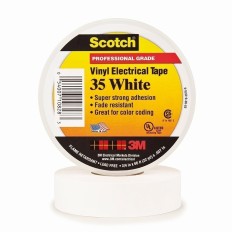 Cinta Aisl. 19Mmx20Mt Scotch® 35 Vinilo Blanca 3M™