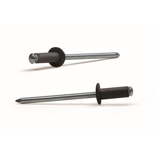 Remache Flor Ø 4,0 X 10 Alu/Ac L. Negro 9005  500 Pz