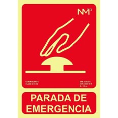 Señal 210X300Mm Pvc Lumi Parada Emergencia Rd00134