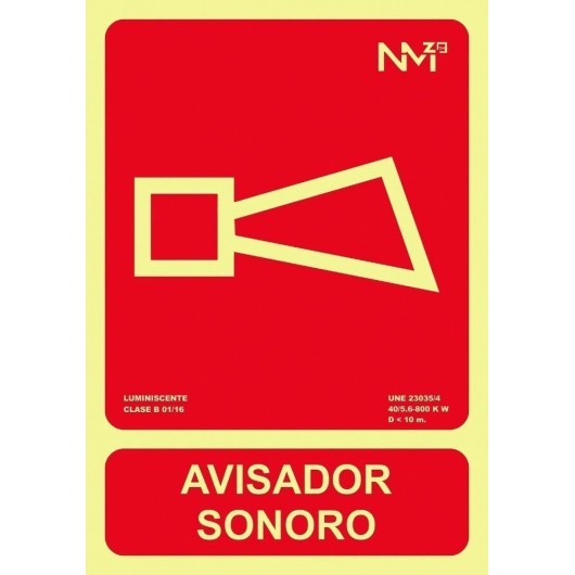 Señal 210X300Mm Pvc Lumi Avisador Sonoro Rd00121