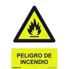 Señal 210X300Mm Pvc Peligro De Incendio Rd30000