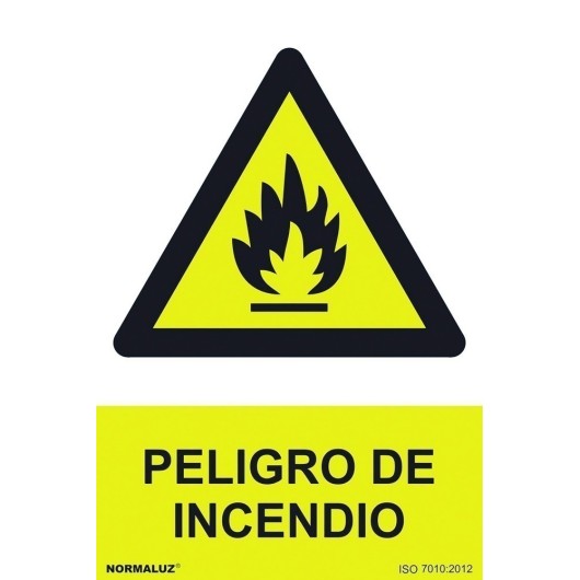 Señal 210X300Mm Pvc Peligro De Incendio Rd30000