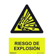 Señal 210X300Mm Pvc Riesgo De Explosion Rd30001