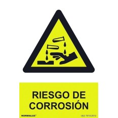 Señal 210X300Mm Pvc Riesgo De Corrosion Rd30003