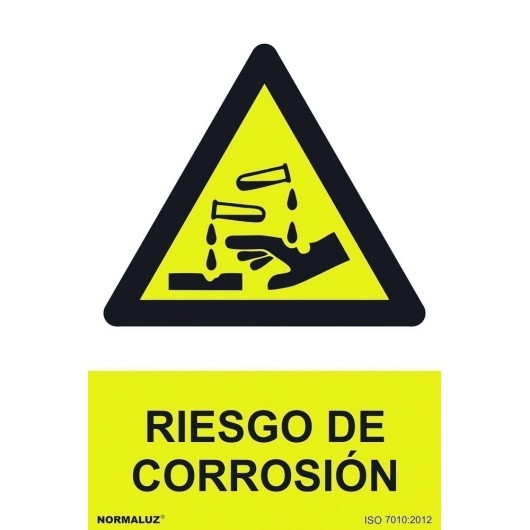Señal 210X300Mm Pvc Riesgo De Corrosion Rd30003