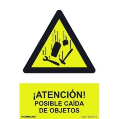 Señal 210X300Mm Pvc Atencion, Posible Caida Objetos Rd30009