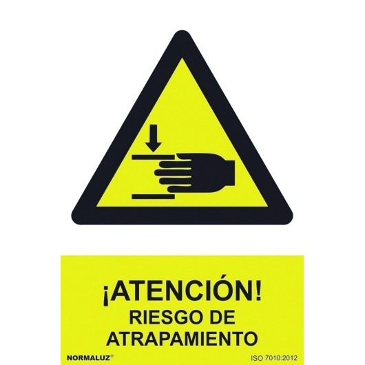 Señal 210X300Mm Pvc Atencion, Riesgo De Atrapamiento Rd30010