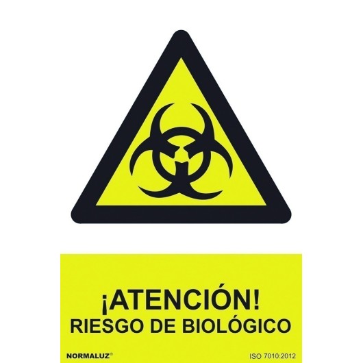 Señal 210X300Mm Pvc Atencion, Riesgo Biologico Rd30017