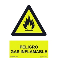 Señal 210X300Mm Pvc Peligro Gas Inflamable Rd30021