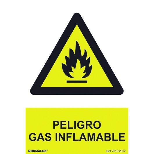 Señal 210X300Mm Pvc Peligro Gas Inflamable Rd30021