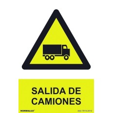 Señal 210X300Mm Pvc Salida De Camiones Rd30023