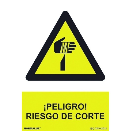 Señal 210X300Mm Pvc Peligro Riesgo De Corte Rd30066