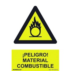 Señal 210X300Mm Pvc Peligro Material Combustible Rd30072