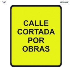 Señal Vial 700X700Mm Bolsa Textil Calle Cortada Obras V11136