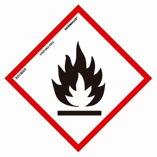 Señal 300X300Mm Pvc Producto Quimico Inflamable Rd47000