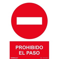 Señal 210X300Mm Pvc Prohibido El Paso Rd40017