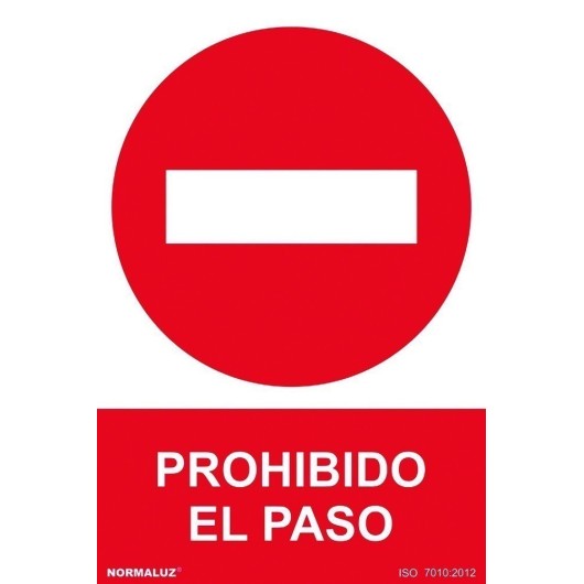 Señal 210X300Mm Pvc Prohibido El Paso Rd40017