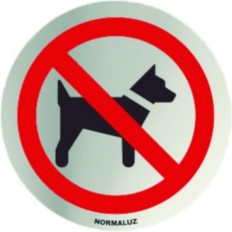 Señal Ø 70Mm Inox Adh Prohibido Perros Rd797024
