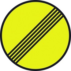 Señal Vial 700X700Mm Metalica Fin De Prohibiciones V10021
