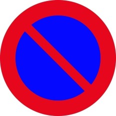 Señal Vial 700X700Mm Metalica Prohibido Estacionar V10041