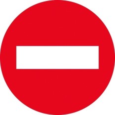 Señal Vial 700X700Mm Metalica Direccion Prohibida V10060